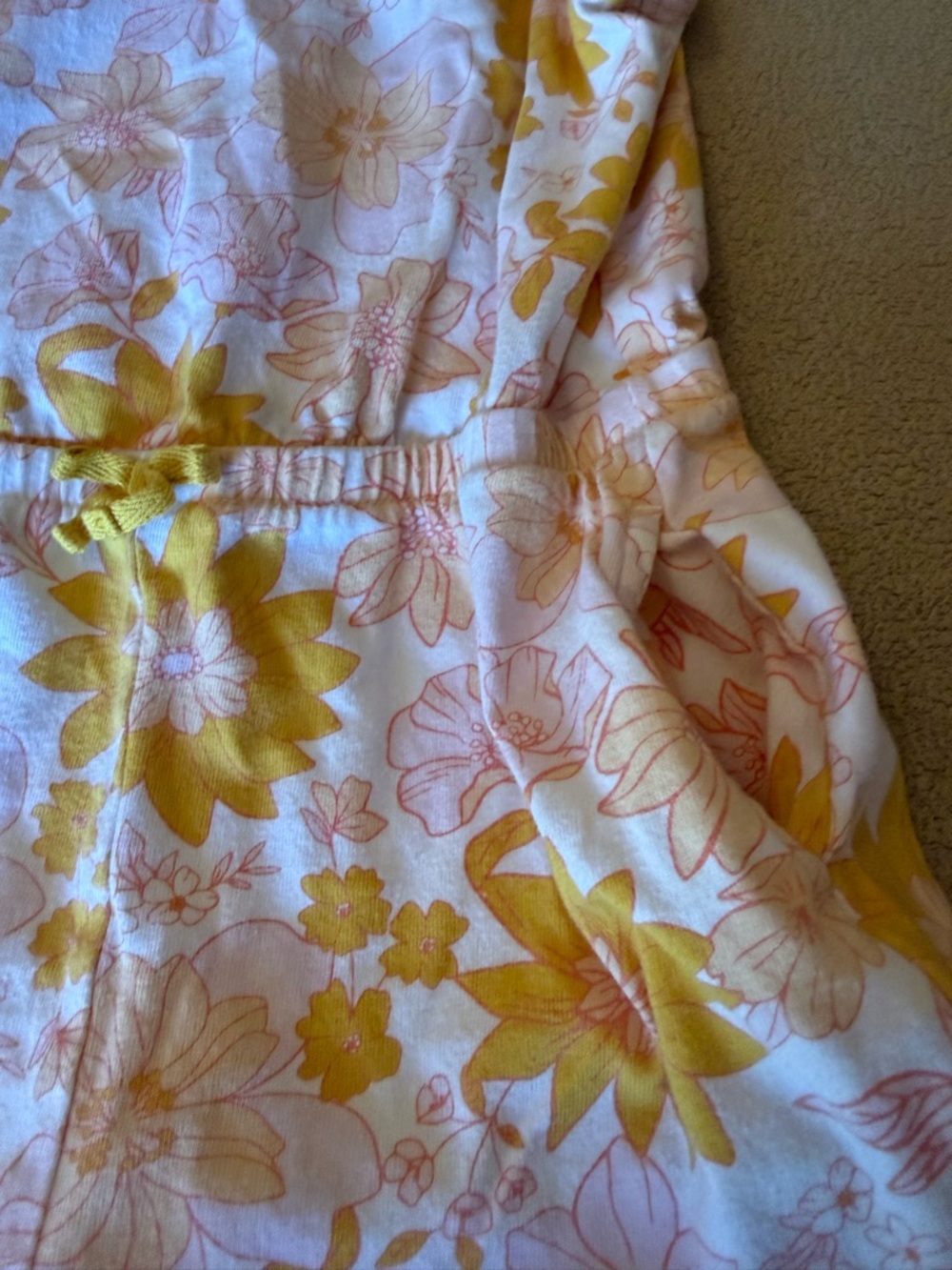 Bundle Girls Pink & Yellow Floral Romper With Shorts - Picture 5 of 8